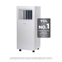 TCL - 250 Sq. Ft. Smart Portable Air Conditioner - White - Angle
