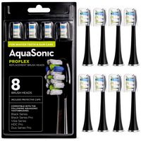 AquaSonic - ProFlex Brush Heads - 8 Pack - black - Angle