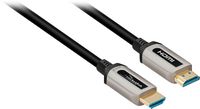 Rocketfish™ - 50' 4K UltraHD In-Wall Rated Fiber Optic HDMI Cable with HDR Support - Black - Angle