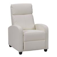 CorLiving - Oren PU Recliner - White - Angle