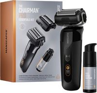 Manscaped - The Chairman Pro Essentials Kit Rechargeable Wet/Dry Electric Foil Face Shaver and Sk... - Angle