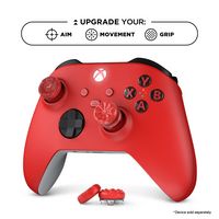 KontrolFreek - GamerPack Thumbsticks, Xbox/Xbox Series X - Red - Angle
