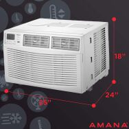 Amana - 1,000 Sq. Ft. 18,000 230V Window Air Conditioner - White - Angle