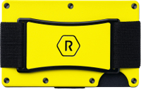 The Ridge Wallet - Hyper Lime - Cash Strap - Yellow - Angle