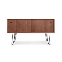 Burrow - Carta Mid Century Modern Credenza - Walnut - Angle