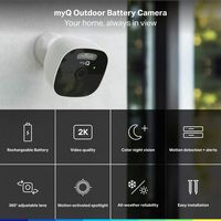 Chamberlain - myQ Outdoor Battery Security Camera - White - Angle