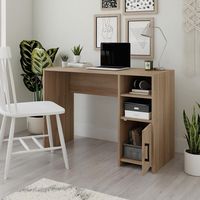 Sauder - Beginnings Computer Desk w/ Storage - Summer Oak - Angle