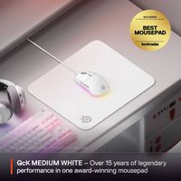 SteelSeries - QcK Cloth Gaming Mouse Pad (Medium) - White - Angle