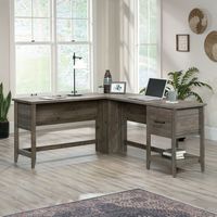 Sauder - Summit Station L-Desk - Pebble Pine - Angle