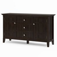 Simpli Home - Bedford Sideboard Buffet - Dark Tobacco Brown - Angle