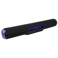 iLive - 18-inch Portable Wireless Multimedia Soundbar Speaker with LED Lights - Black - Angle