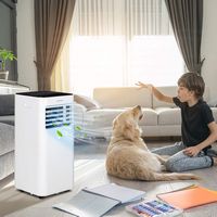 Costway Portable Air Conditioner Cools up to 350 sq.ft 6000 BTU 4-in-1 AC with Cool Fan Humidifie... - Angle