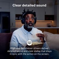 Sennheiser - RS 275 TV Headphones. Wireless Bluetooth Headphone and TV Transmitter - Black - Angle