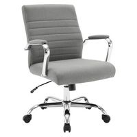 OSP Home Furnishings - Mid-Back Office Chair - Grey - Angle