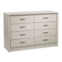 CorLiving - Newport 8 Drawer Dresser - White Washed Oak - Angle