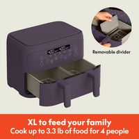 Bella - 4-qt. TriZone Air Fryer - Plum - Angle