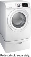 Samsung - 7.5 Cu. Ft. Stackable Electric Dryer with Sensor Dry - White - Angle