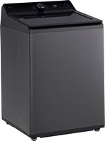 LG - 5.0 Cu. Ft. High-Efficiency Smart Top Load Washer with Easy Unload - Platinum Black - Angle