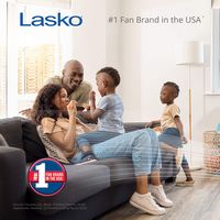 Lasko - 20 in. Air Circulating Box Fan with 3 Speeds - White - Angle
