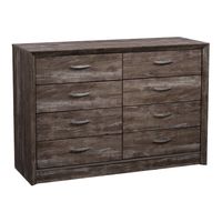 CorLiving - Newport 8 Drawer Dresser - Brown Washed Oak - Angle