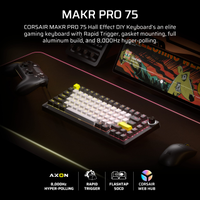 CORSAIR - MAKR PRO 75 Hall Effect DIY keyboard - full aluminum build, gasket mounting, and 8kHz p... - Angle