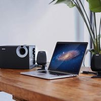 Edifier - M201BT 2.1 Bluetooth Multimedia Speaker System (3-Piece) - Black - Angle