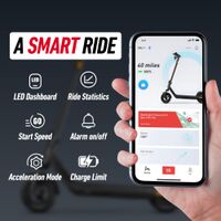 NIU - Kqi 200P Foldable Electric Kick Scooter w/ 25 mi Max Operating Range & 19.5 mph Max Speed -... - Angle