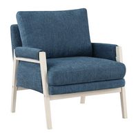 OSP Home Furnishings - Kade Wood Frame Armchair - Navy - Angle