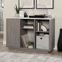 Sauder - East Rock Accent Storage Cabinet - Ashen Oak - Angle