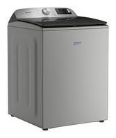 Maytag - 5.3 Cu. Ft. Smart Top Load Impeller Washer with Extra Power - Classic SIlver - Angle