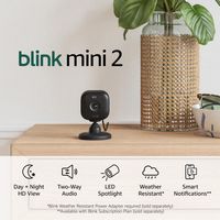 Blink - Mini 2 Indoor/Outdoor 1080p Plug-In Security Camera (1-Pack) - Black - Angle