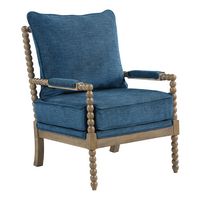 OSP Home Furnishings - Fletcher Spindle Chair - Navy - Angle