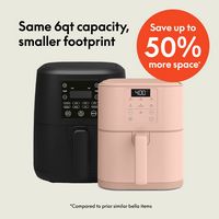 Bella - Fits-anywhere Kitchenware: 6-qt. Slim Air Fryer - Blossom - Angle