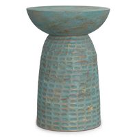 Simpli Home - Boyd Wooden Accent Table - Teal Wash - Angle