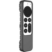 SaharaCase - Apple TV 4K Remote Silicone Case for Apple AirTag - Black - Angle