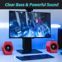 Edifier - G2000 2.0 Bluetooth Gaming Speakers with RGB Lighting (2-Piece) - Red - Angle