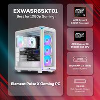 iBUYPOWER - Element Gaming Desktop PC-AMD Ryzen 5 8400F 2024 AMD Radeon RX 6500XT 4GB 16GB DDR5 R... - Angle