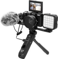 Minolta - VLOG MND60V 64.0 Megapixel 4K Video Digital Camera Kit for Content Creators and Vlogger... - Angle