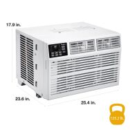 Whirlpool - 1,500 Sq. Ft. 23,200 BTU 230V Window Mounted Air Conditioner with Supplemental Heat -... - Angle