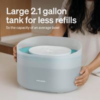 PETLIBRO - Capsule Dog Water Fountain with Replacement Filter Bundle - White - Angle