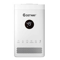 Costway 3.5L/0.925Gal Quiet Top Fill Air Humidifier w/ 3-Level Mist Timer Sleep Mode for Bedroom ... - Angle