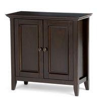 Simpli Home - Amherst Low Storage Cabinet - Hickory Brown - Angle