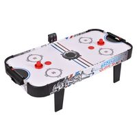 Costway 42''Air Powered Hockey Table Game Room Indoor Sport Electronic Scoring 2 Pushers - Black+... - Angle