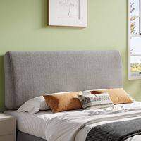 Pinmoco - King Size Adjustable Ergonomic Upholstered Foam Headboard - Gray - Gray - Angle