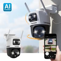 Defender - AI POWERED Guard Pro 3K PLUS Dual Lens PTZ Wi-Fi 6 Plug-in Security Camera - white - Angle