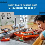 LEGO - City Coast Guard Rescue Boat & Helicopter 60504 - Angle