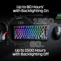 HyperX - Alloy Rise 75 Wireless Mechanical Gaming Keyboard with RGB Lighting and Hot-Swappable Sw... - Angle