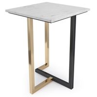 Simpli Home - Rendal Marble Side Table - White - Angle