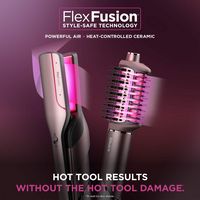 Shark - FlexFusion Air Straightener & Hair Dryer, Fusion Ceramic Brush Styler, with Auto-Wrap Cur... - Angle