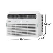 Frigidaire - 12,000 BTU 550 Sq. Ft. Smart Window Air Conditioner with Remote - White - Angle